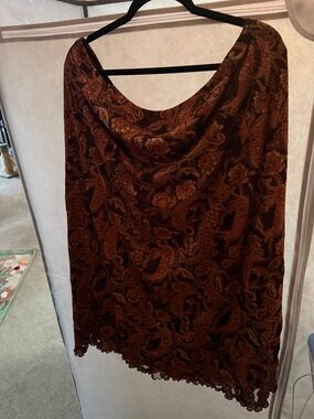Liz Claiborne Brown Paisley Maxi Skirt